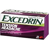 Excedrin Tension Headache Pain Reliever, Acetaminophen and Caffeine, Coated Caplets , 250 coated caplets (Pack of 2)