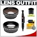2x Digital Telephoto and 0.45x Digital Wide Angle Macro Professional Series Lens (52mm) + 5 Piece Cleaning Kit + Adapter Tube for Olympus SP-550 SP-560 and SP-570 UZ Digital Camera