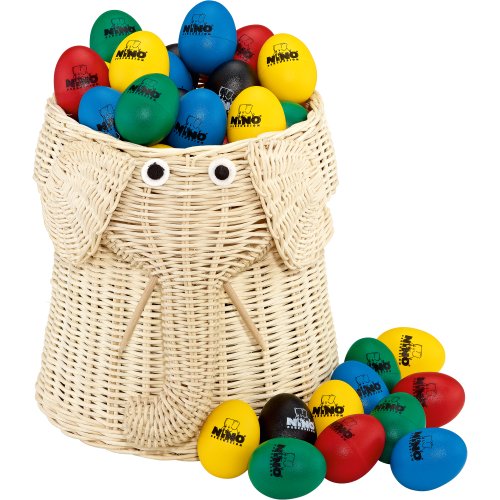 NINO Plastic Egg Shaker Assortment of 80 Pieces with Basket On Sale