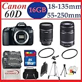Canon EOS 60D DSLR Camera with Canon EF-S 18-135mm f/3.5-5.6 IS Lens and Ca ....
