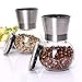 ICICLE Stainless Steel & Glass Salt and Pepper Grinder Set - Manual Salt and Pepper Shakers - Salt & Pepper Mill Pair with Adjustable Coarseness（2 Sets）