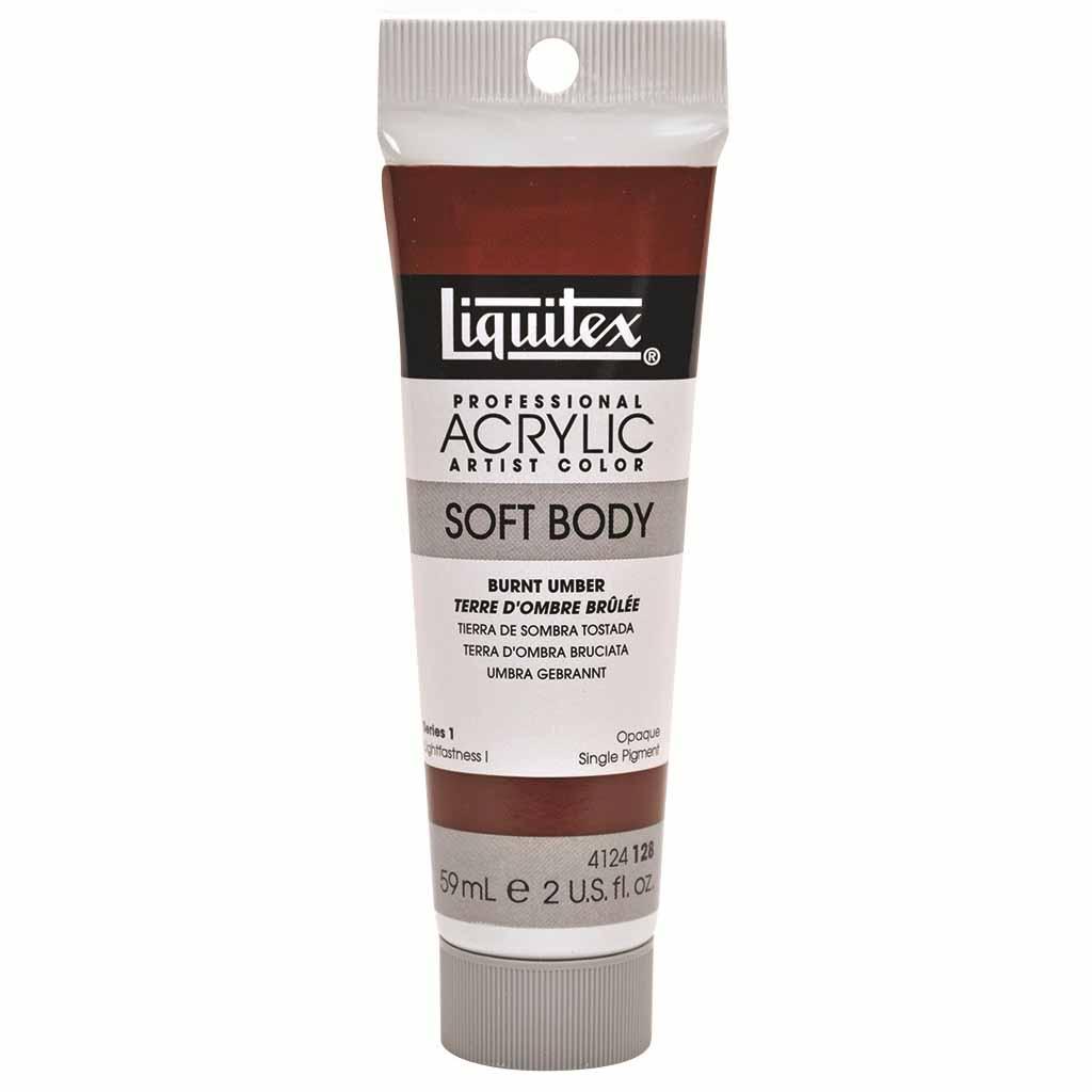 Liquitex Professional Soft Body Acrylic Paint 2oz tube, Burnt Umber