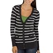 Mossimo Supply Co. Juniors Boyfriend Cardigan Sweater - White/Black Stripe