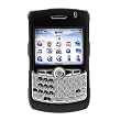 Solid Black Rubberized Snap on Case for RIM Blackberry 8300 8310 8320 8330 Curve Smartphone