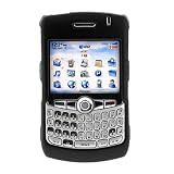 Solid Black Rubberized Snap on Case for RIM Blackberry 8300 8310 8320 8330 Curve Smartphone