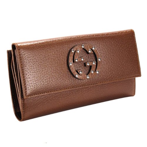 Gucci GG 231843 B690N Leather Brown Women's Bifold 