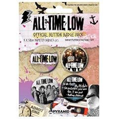All Time Low - 4 X 38mm Buttons Button Pack (15 x 10cm)