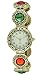 Moulin Women's Emerald and Ruby Stretch Band Watch #18413.73207