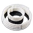 Freshwater Cultured White Button Shape Pearl Necklace Choker and Bracelet *** Augustina Jewelry Special Design !