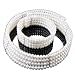 Freshwater Cultured White Button Shape Pearl Necklace Choker and Bracelet *** Augustina Jewelry Special Design !