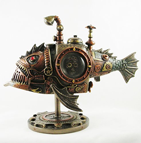 Steampunk Submarine | Sub Piranha | Bronzed Statue Figurine Fantasy Ornament steampunk buy now online Steampunk Submarine | Sub Piranha | Bronzed Statue Figurine Fantasy Ornament steampunk buy now online