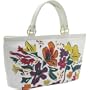 Magid Florals Large East West Tote - White
