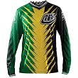 Troy Lee Designs GP Shocker Men's MX Motorcycle Jersey - Green/Yellow
