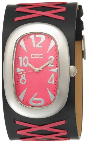 EOS New York Unisex 33BBLKPNK Voo Doo Detailed Leather Strap Watch Image EOS New York Unisex 33BBLKPNK Voo Doo Detailed Leather Strap Watch