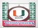 MIAMI HURRICANES Mini-Replica NCAA Football CHRISTMAS ORNAMENT