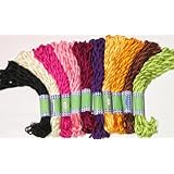 New ThreadNanny 100 Skeins of Art Silk Rayon Hand EmbroideryThreads - Assorted Colors