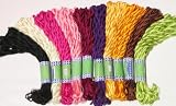 100 Skeins of Art Silk Rayon Hand EmbroideryThreads - Assorted Colors