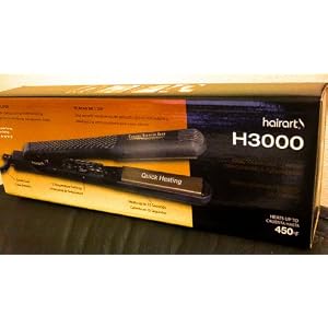 HairArt Ceramic Straightening Iron Model H3000, 1-3/8″ Plate 1 ea