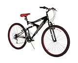 Dynacraft Men's 26" 21 Speed Equator Bike, 18"/One Size, Black/Red