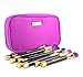 Terrece TZ 15pcs Professional Makeup Brushes with Makeup Brush Bag, including a Washing Brush Silica Glove Scrubber for Cleaning Makeup Brushes