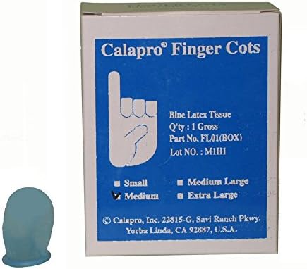 Blue Finger Cots, Medium Size