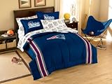 New England Patriots NFL Twin Comforter, Sheets & Sham (5 Piece Bed In A Bag)