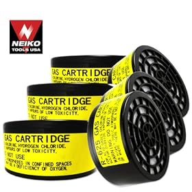 Box of 6 - Anti-Acid Gas Replacement Cartridges for Neiko Respirator