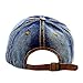 The Hat Depot 200 Bling Jewel Rhinestone Rose Patch Washed Denim Baseball Cap