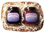 Blue Ridge Jams: Gift Basket Combo, Blueberries and Strawberries with Brandy Preserves