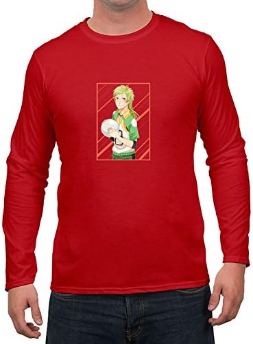 Men Top Clothing Domo Watermelon Printed For Regular Long Sleeve T-shirt-red Medium