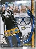 U.S. Divers Youth Snorkel Set with 2 Fins, 1 Snorkel, 1 Mask, 1 Travel Bag - Size Youth Large