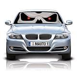Skull Eyes Car Sun Shade Reversible in Silver 24