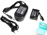 DiGiBaBa Compatible DMW-AC8 AC Power Supply + DMW-DCC9 DC Coupler for Panasonic DMC-GF2 and DMC-G3 Digital Camera 's / Compatible DMW-AC8 AC Adapter with DMW-DCC9 Battery Connector / DC Coupler Kit and EU Standard AC Power Cord EU Plug