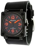 Nemesis #HST046O Men's Premium Wide Leather Strap Square Watch