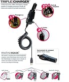Triple Charger for the following Samsung SPH series mobile phones: A560, A640, A660, A740, A760, A800, A840, A880, A920, A940, A960, BLADE (A900)