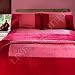 Crushed Velvet Bedspread - Double (Red) Image