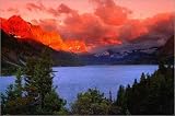 photographie Sunrise over Little Chief Mountains and Saint Mary Lake - Glacier National Park, Mon...