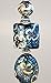 Denim Blue Faceted and Opaque Glass Ceiling Fan Pull Chain