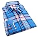 XQS Mens Point Collar Flannel Button Down Shirts Of Various Colors