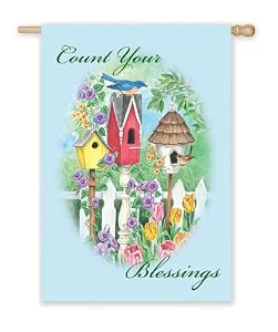 Count Your Blessings Silk Reflections Garden Size Flag
