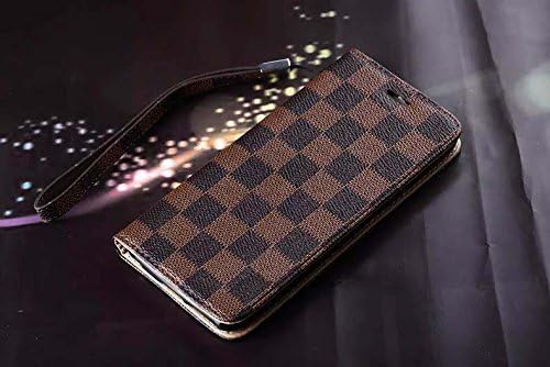 Triumph®(Fulfilled by Amazon) High Quality Luxury Designer unisex wallet case flip bag cover for iphone 6+/6S+ Plus (5.5") (Brown)