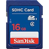 SanDisk 16GB Class 4 SDHC Memory Card, Frustration-Free Packaging (SDSDB-016G-AFFP)