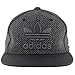 adidas Men's Originals Snapback Flat Brim Cap, Black Tweed/Black, One Size