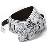 #8: ERNIE BALL #4087 Leather Albino Python ギターストラップ