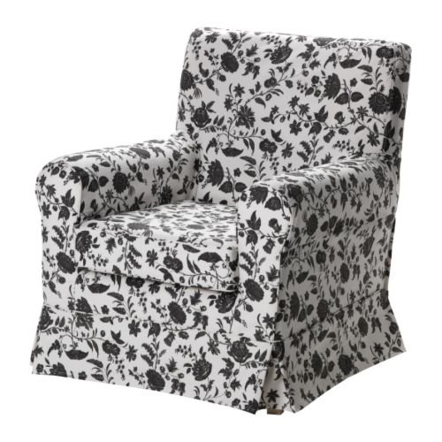 Ikea Ektorp Jennylund Armchair Cover, Chair Slipcover Hovby White/black