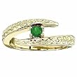 14K Yellow Gold Chatham Created Emerald Ring