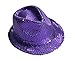 Pretend Play Costume Purple LED Sequin Fedora Hat