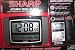 Sharp Stainless Steel & Black Atomic Wall Clock with Outdoor Temperature