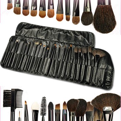 VIEW price of eSecure - 24 pcs Cosmetic/Make up Brush Set with Leather Case 