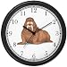 Walrus Cartoon JP Wall Clock by WatchBuddy Timepieces (Black Frame)